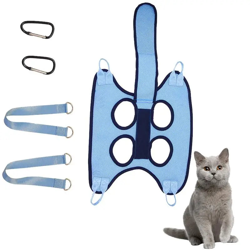 Pet Grooming Hammock – Anti-Scratch Restraint for Dog and Cat Nail Trimming