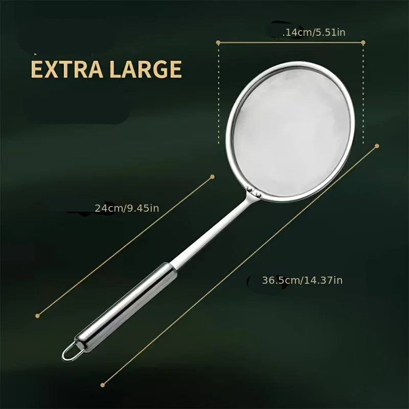 Stainless Steel Mesh Strainer – Fine Sieve for Kitchen Food Filtering