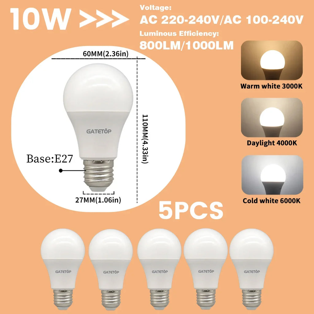 E27 LED Light Bulbs – Ultra-Bright Energy Efficient for Home Lighting