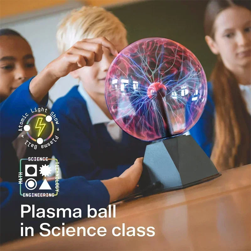 Magic Plasma Ball Lamp – Interactive Electrostatic Light for Kids Decor