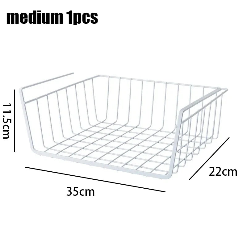 Metal Hanging Storage Basket – Multipurpose Organizer for Kitchen and Bedroom