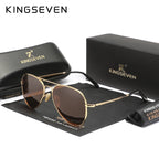 KINGSEVEN Alloy Pilot Sunglasses – Polarized UV400 Eyewear for Women Retro Style