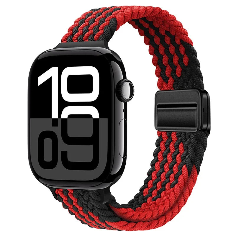 Braided Nylon Loop Watch Band – Magnetic Adjustable Bracelet for Apple iWatch
