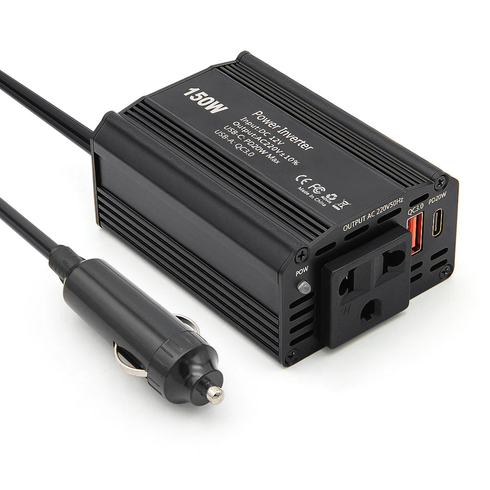 Car Power Inverter – 300W DC to AC Adapter for Road Trips and Travel