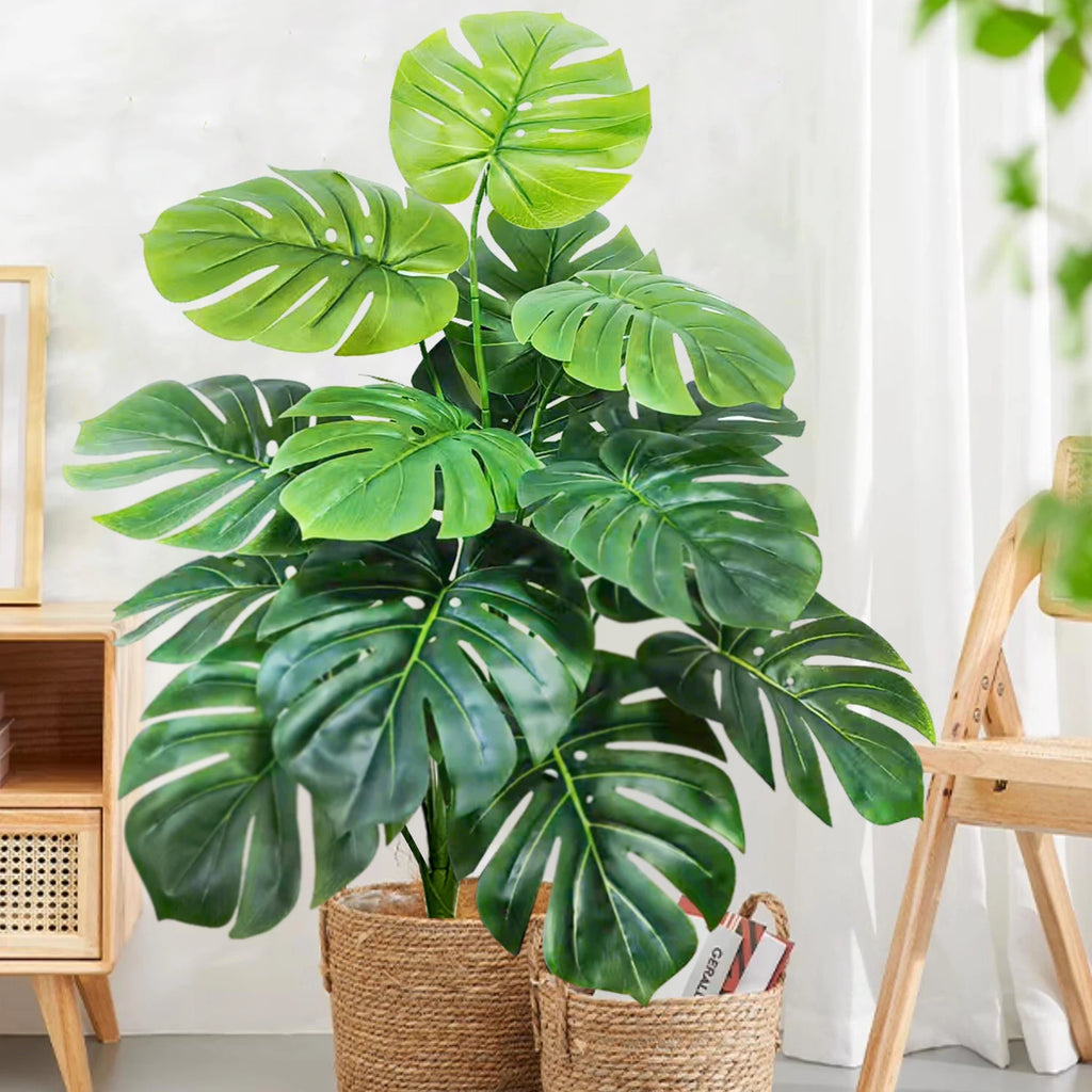Artificial Monstera Plant – 104cm Plastic Palm Tree for Home Office Decor