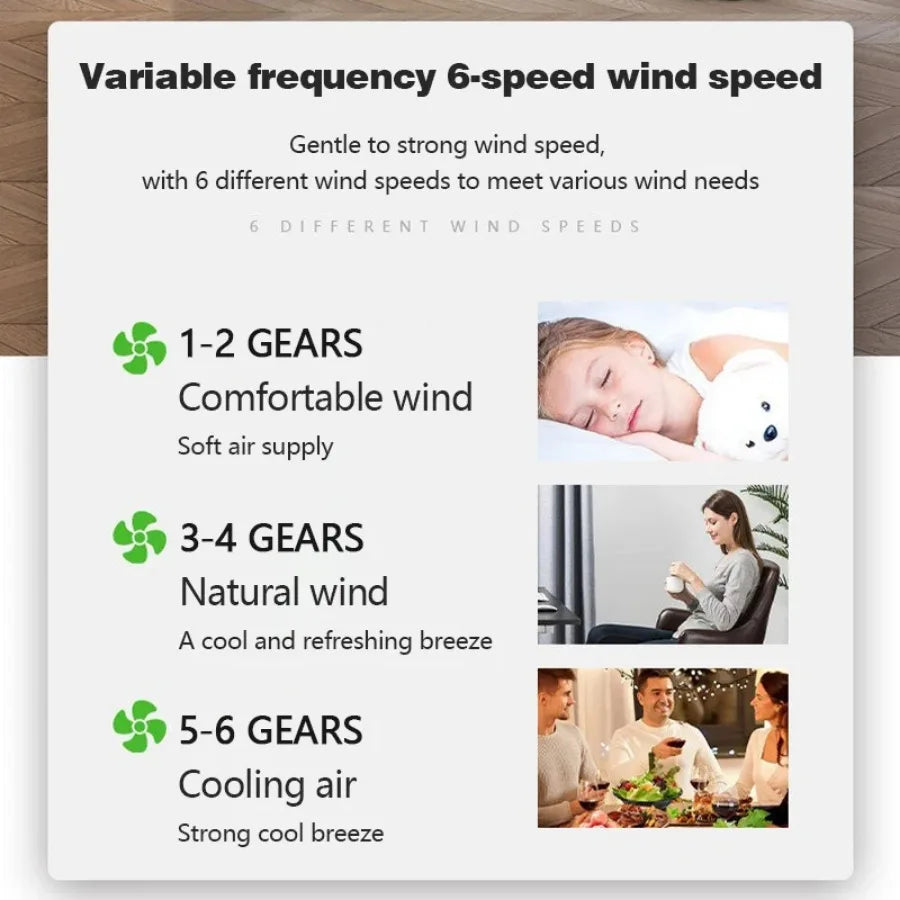 Bladeless Ceiling Fan Light – 6-Speed Remote Dimmable Fixture for Home Decor