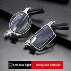 Folding Metal Reading Glasses – Anti-Blue Light Eyewear for Men and Women