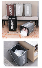 Large Foldable Laundry Basket – Waterproof Grid Organizer for Clothes and Toys