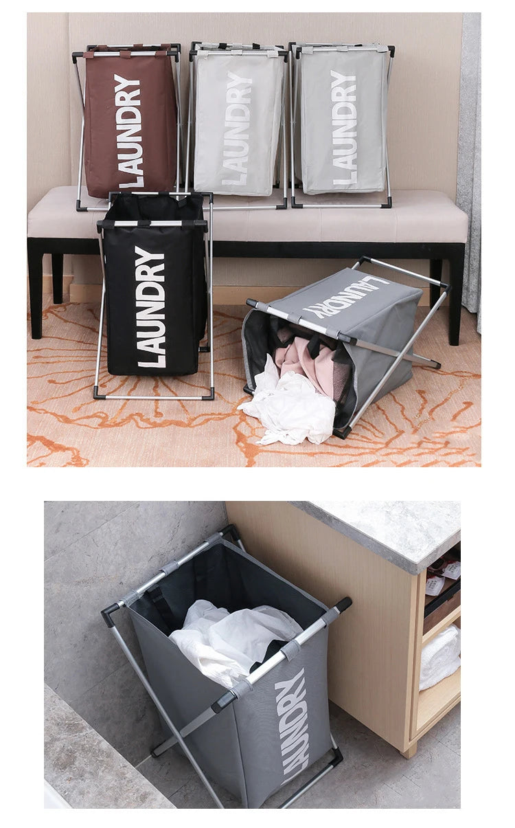 Foldable Grid Laundry Basket – Waterproof Storage for Clothes and Toys