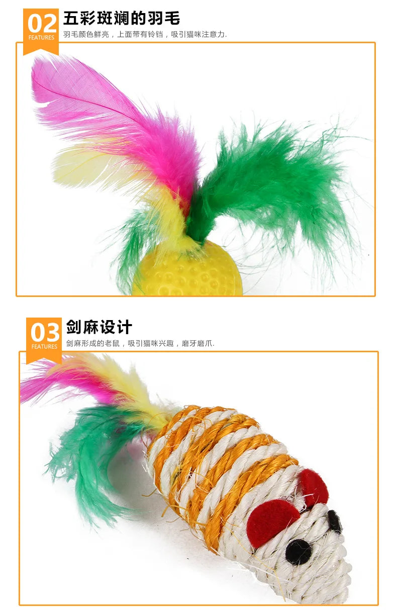 Interactive Cat Play Tunnel – Foldable Mouse and Fish Toy Set for Pets