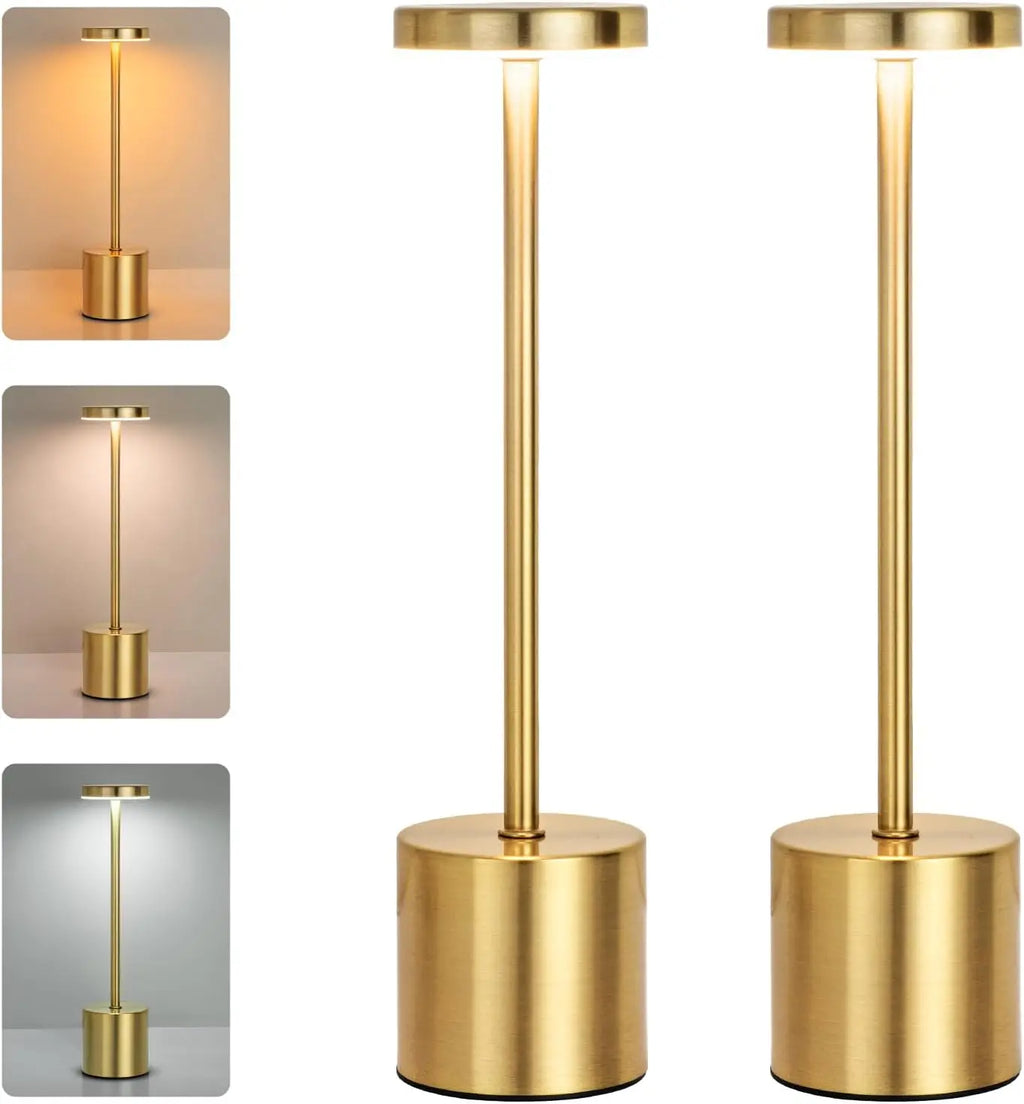 Rechargeable Table Lamp – Stepless Dimming Touch Light for Bedside Decor