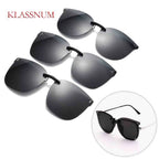 Polarized Flip-Up Square Sunglasses – Aluminum Clip-On for Myopia Glasses