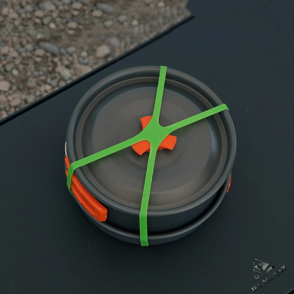 Silicone Cutlery Strap – H-Shaped Elastic Band for Outdoor Camping Tableware