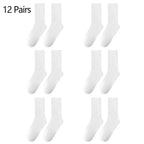 Cotton Crew Socks – Breathable Solid Color for Men Casual Streetwear