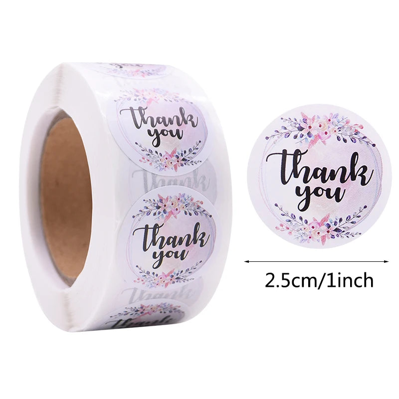 Decorative Thank You Sealing Stickers for Party Gift Labels and Scrapbooking