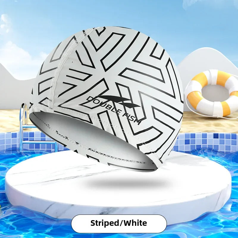 Waterproof PU Swimming Cap – Unisex Adult Professional Hat for Lap Training