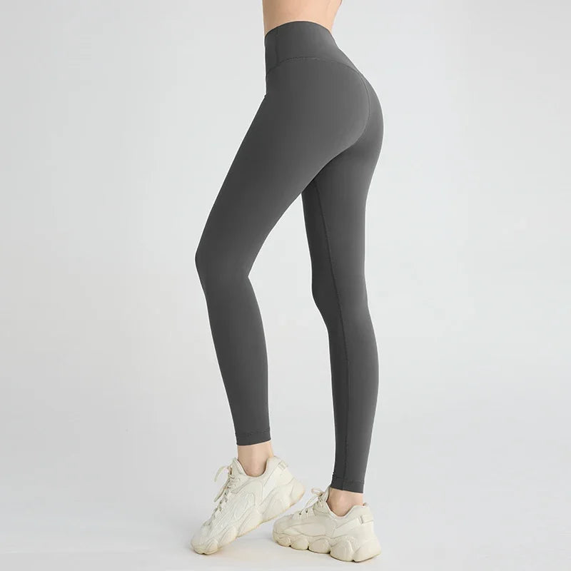 High Waisted Yoga Leggings – Naked Feel Fitness Pants for Gym and Running