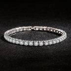 S925 Sterling Silver Tennis Bracelet – 4mm Zirconia for Wedding Jewelry