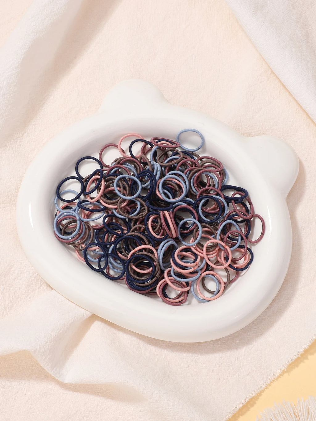 Colorful Nylon Hair Ties – 2cm Elastic Rubber Bands for Baby Girls