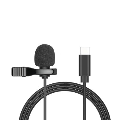 Portable Lavalier Lapel Microphone – 1.5m Wired Mic for Phone and Laptop