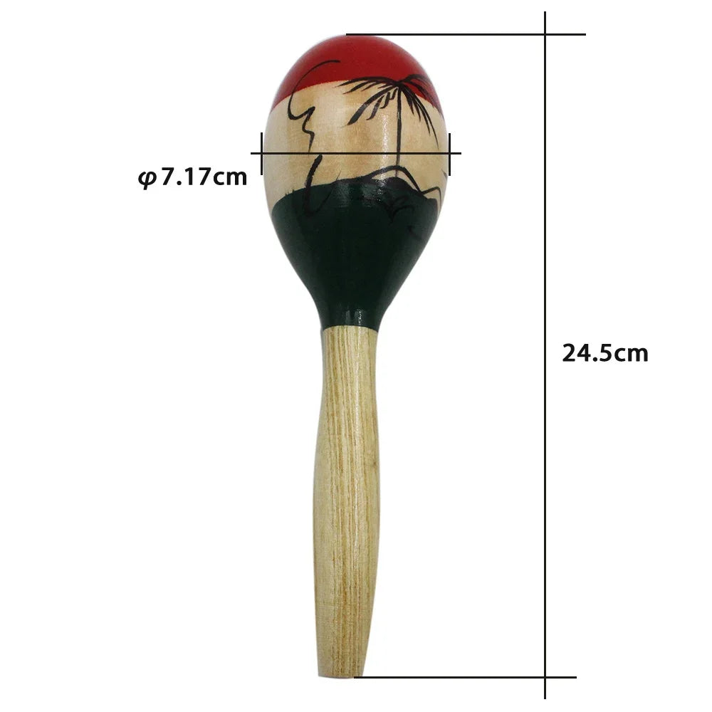 Wooden Maracas Shakers – Tropical Percussion Instrument for Kids Party Toys