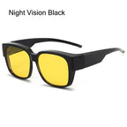 Polarized Fit Over Sunglasses – Square Wrap Around UV Protection for Outdoors