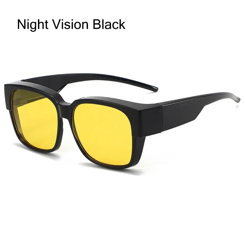 Polarized Fit Over Sunglasses – Square Wrap Around UV Protection for Outdoors
