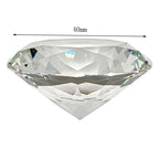 Crystal Diamond Paperweight – Large Cut Glass Gemstone for Wedding Decor