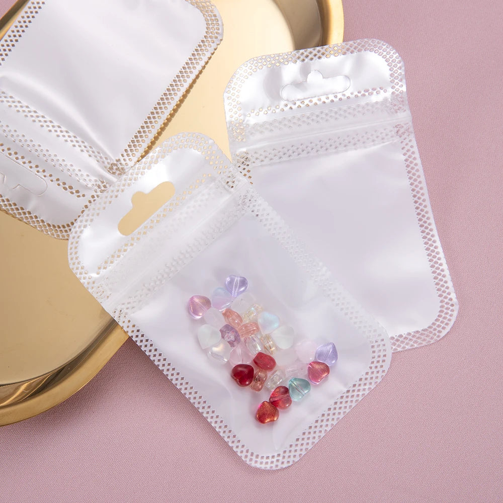 Transparent Zipper Pouches – Pearlescent OPP Bags for Jewelry Packaging