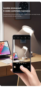 Foldable LED Desk Lamp – Rechargeable USB Reading Light for Home Office