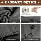 Microfiber Dog Towel – Quick-Drying Absorbent Bath Towel for Pets
