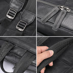Genuine Leather Laptop Backpack – 14 Inch Business Bag for Men