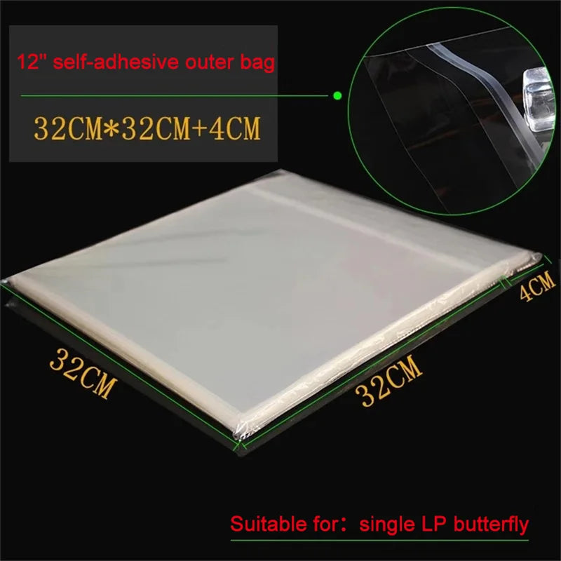 Self-Adhesive Vinyl Record Sleeves – Protective OPP Covers for LP Albums