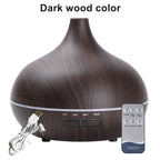 Wood Grain Aroma Diffuser – 550ml USB Humidifier for Home Relaxation