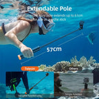 Extendable Buoyancy Selfie Stick – Floating Tripod for GoPro and DJI Action Cameras
