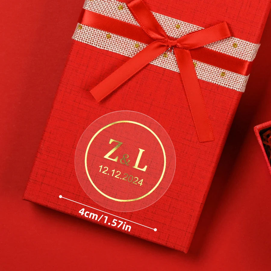 Transparent Gold Waterproof Custom Labels – Elegant Stickers for Packaging