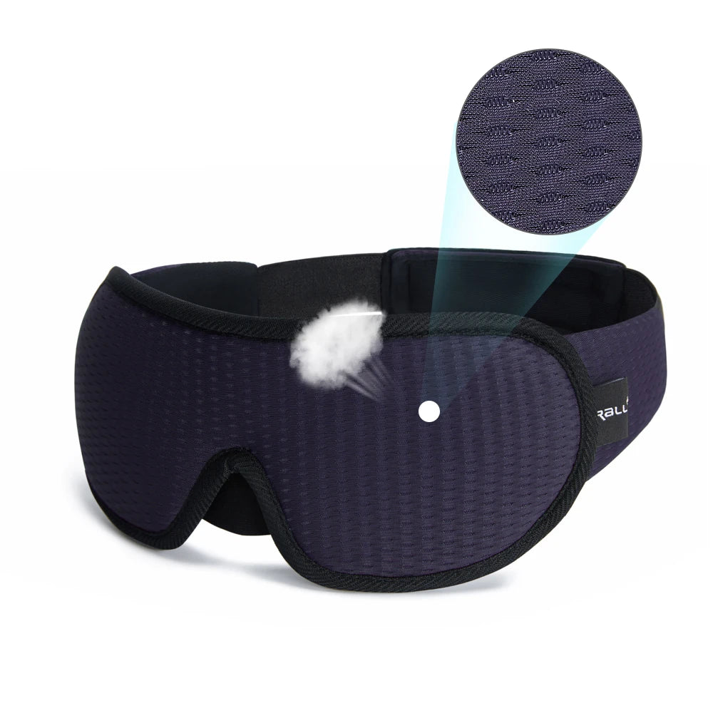 Memory Foam Sleep Mask – Ergonomic 3D Blindfold for Travel and Sleeping