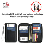 RFID Leather Passport Wallet – Anti-Theft Card Holder for Travel