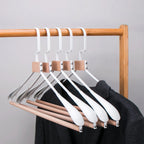 Solid Wood Clothes Hangers – Swivel Hook Rack for Coats and Jackets