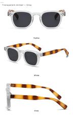 Vintage Rivet Oval Sunglasses – Leopard Anti Blue Light Frames for Men and Women