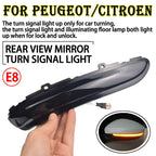 Dynamic LED Side Mirror Turn Signals – Sequential Indicators for Peugeot Citroen