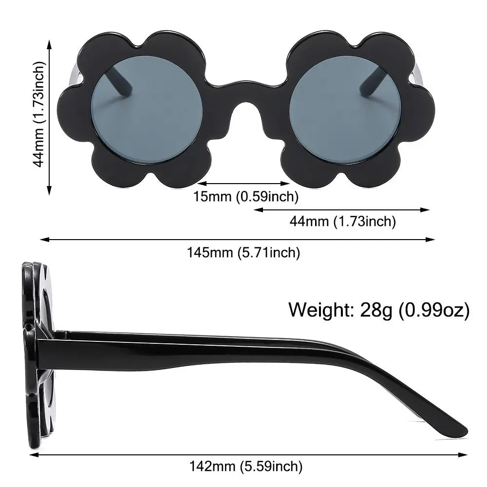 Retro Sunflower Round Sunglasses – Floral Festival Shades for Women