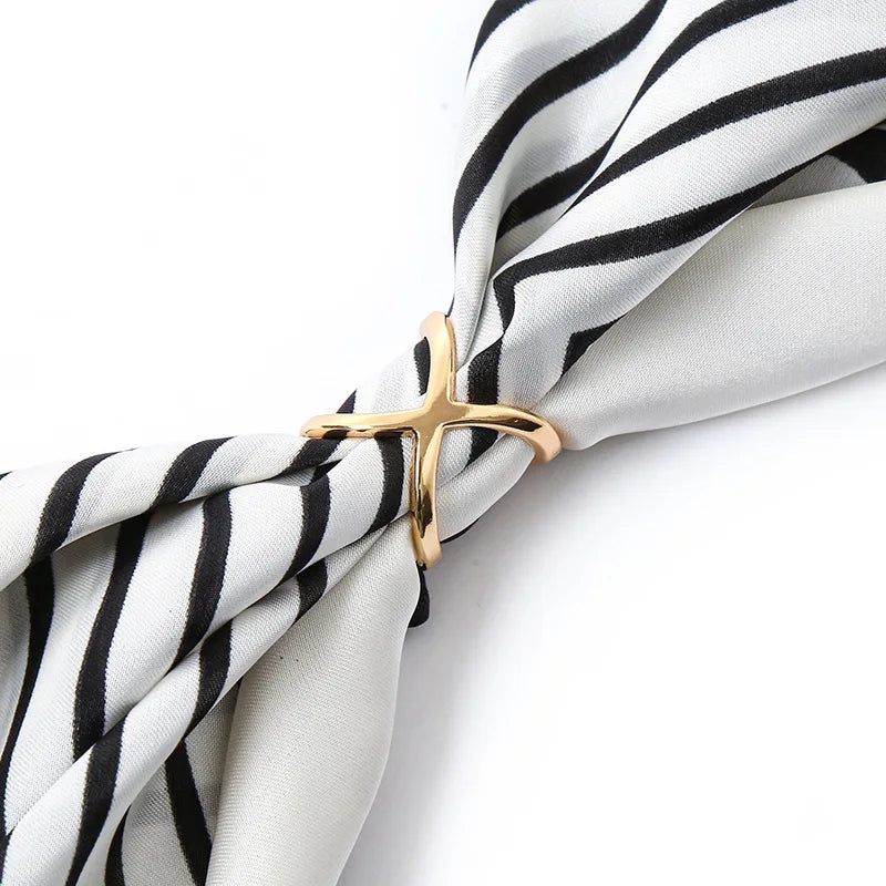 Cross Scarf Clips – Hollow Metal Buckle Brooches for Women Jewelry Accessories