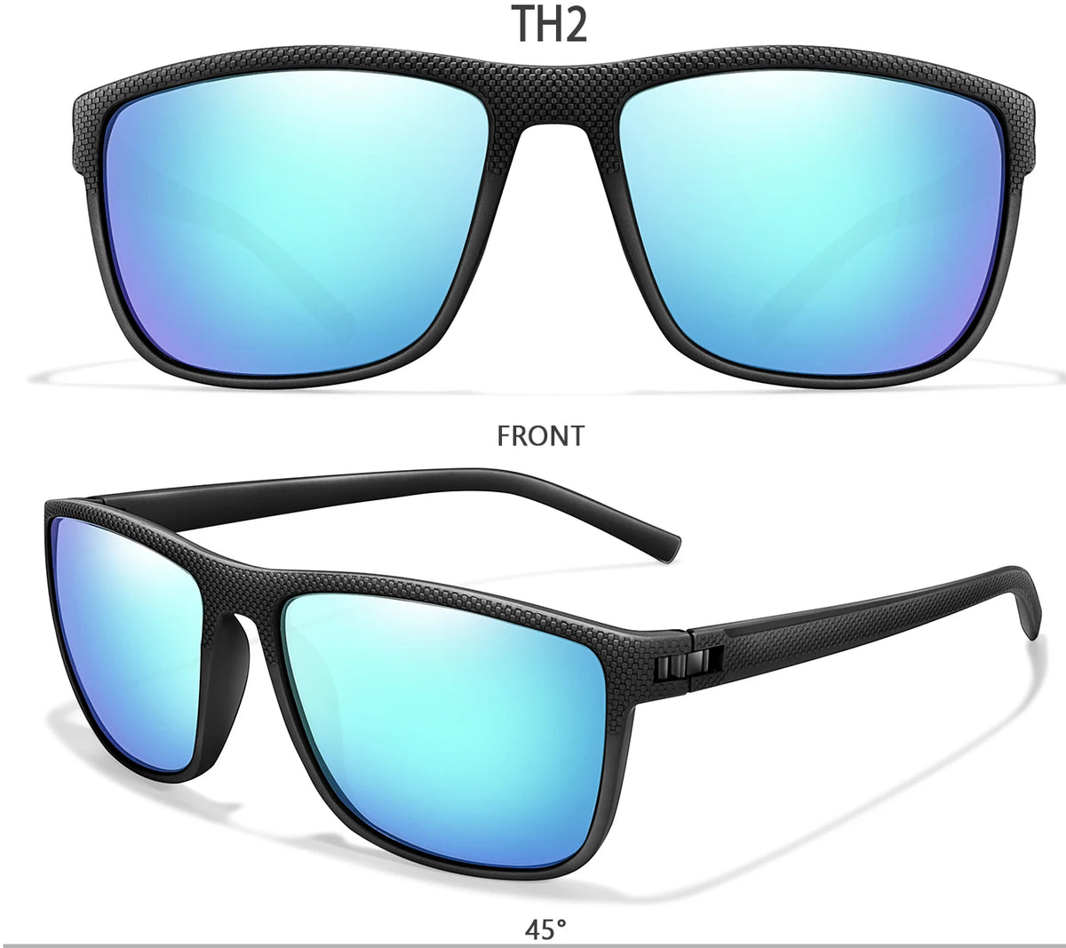 Polarized Cycling Sunglasses – UV400 Square Eyewear for Outdoor Sports