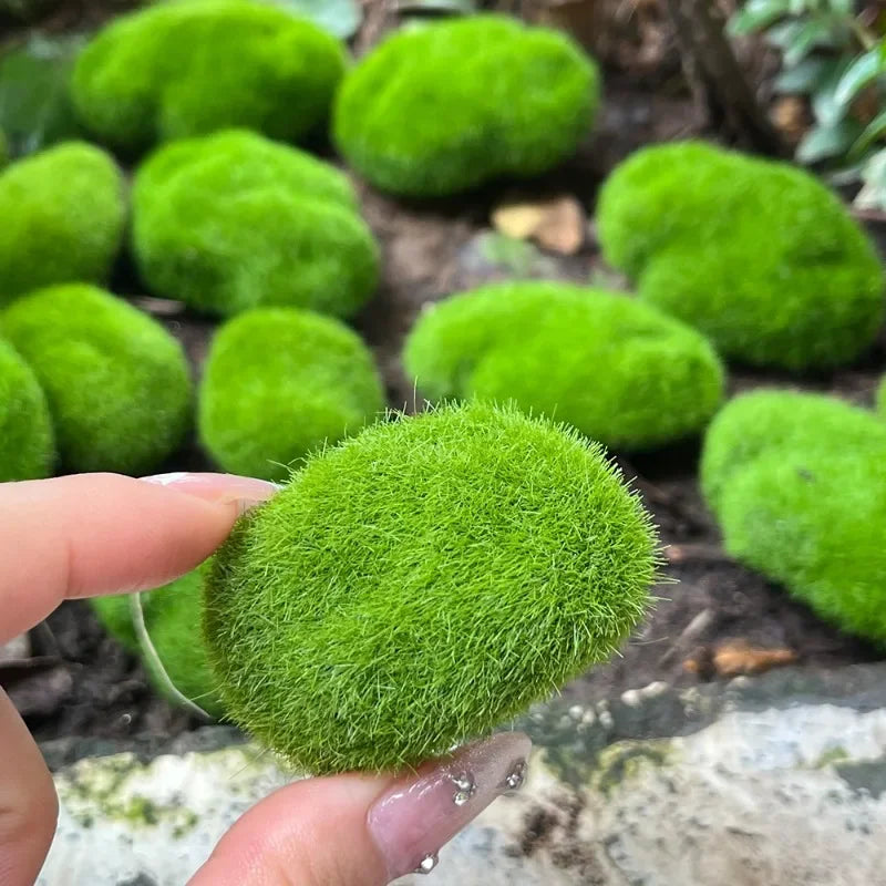 Artificial Foam Moss Stones – Decorative Green Rocks for Micro Landscapes