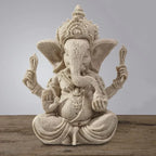 Sandstone Ganesha Elephant Statue – Handcrafted Figurine for Home Decor