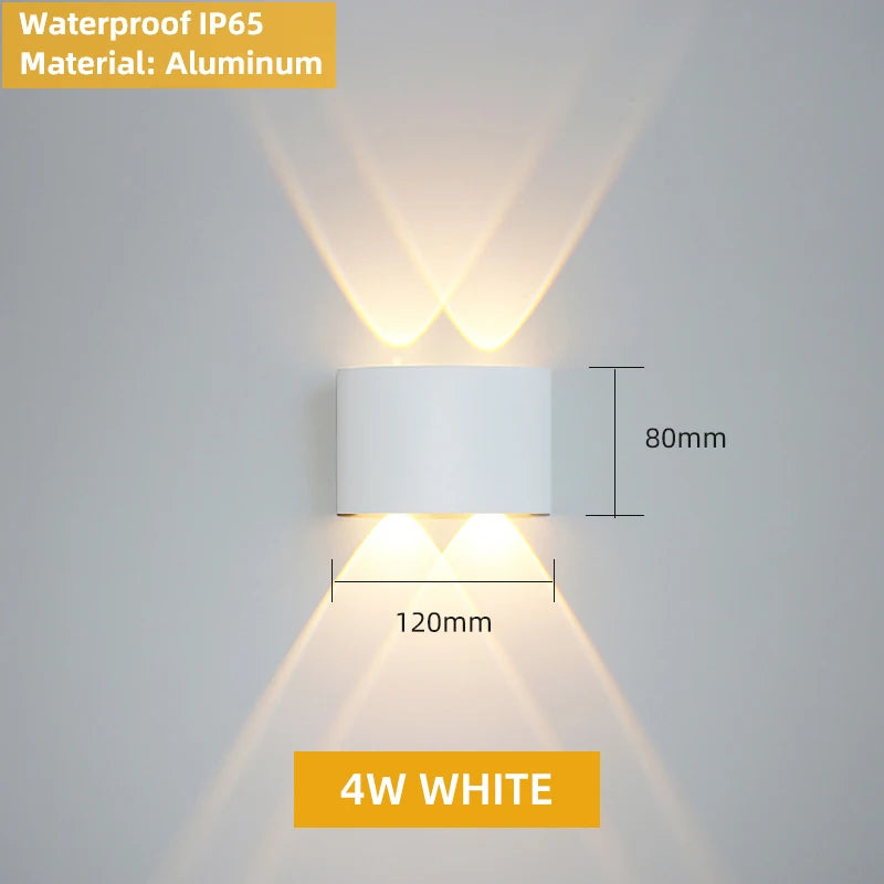 Aluminum LED Wall Lamp – IP65 Waterproof Lighting for Indoor and Outdoor