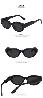 Vintage Cat Eye Sunglasses – Oval Elliptic Frames for Women UV Protection