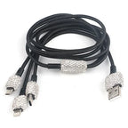 Bling Dual USB Car Charger – Diamond Fast Adapter for Women Interior Decor
