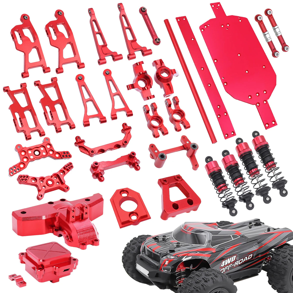 Metal Steering and Suspension Upgrade Kit for RC Hobby Cars